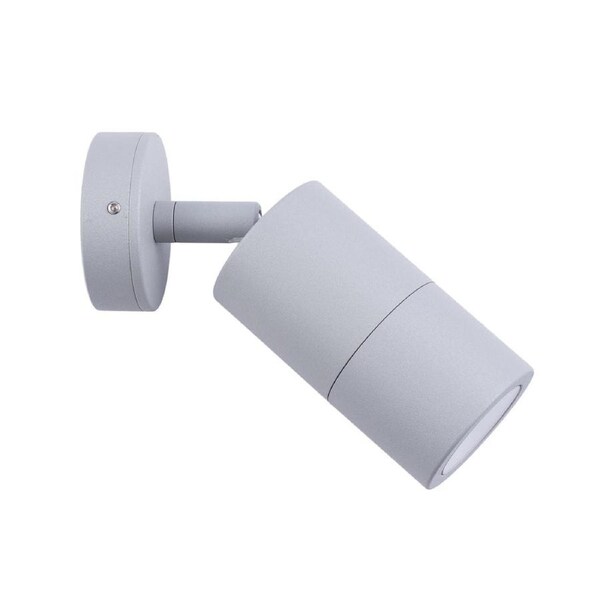 GU10 Exterior Wall Pillar 1-Light Adjustable Spot Light (Matte Grey) IP65