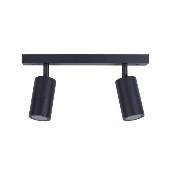Exterior Adjustable 2 Head Bar Spot Light (Black) IP44