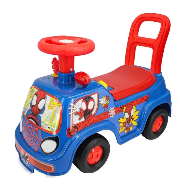 Disney Lights N Sounds Spidey Racer Ride-On Educational Toy Toddler Blue 12m+
