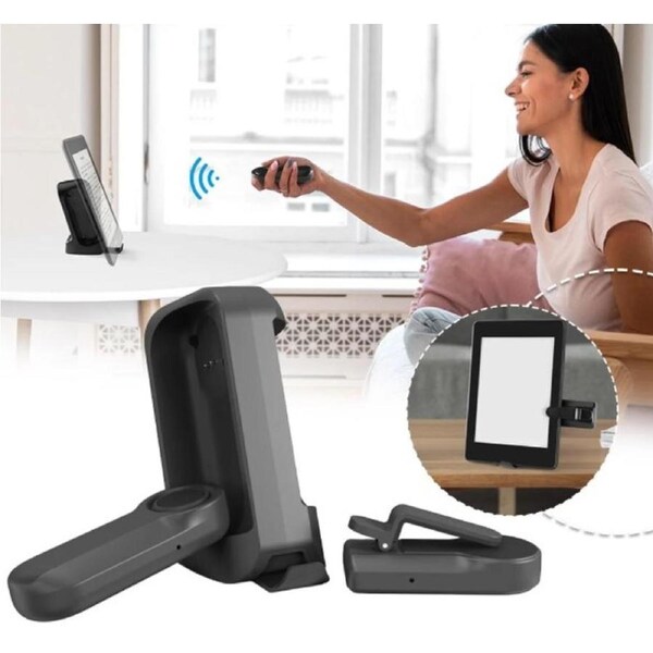 RF Remote Control Page Turner for Kindle iPad Wireless E-Reader Ring Shutter Clicker with Screen Clip Ergonomic