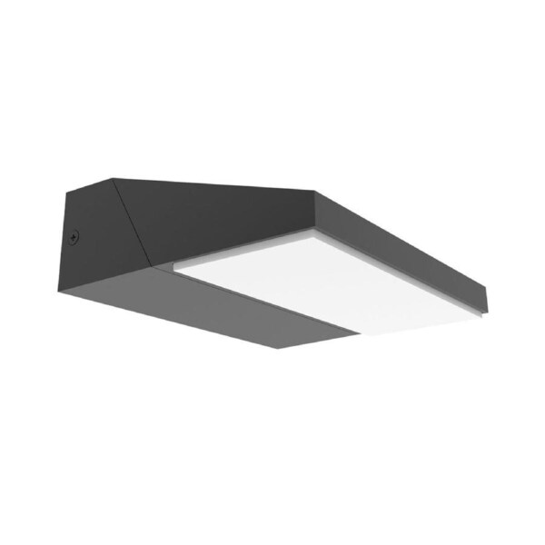 Plana Exterior LED Adjustable Wedge Surface Mounted Wall Light IP65 Dark Grey
