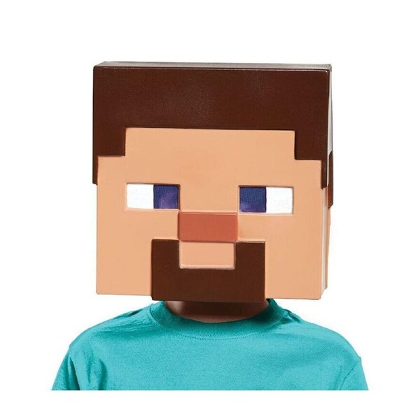Minecraft Steve Half Mask Child Video Game Dress-Up Accessory - One Size