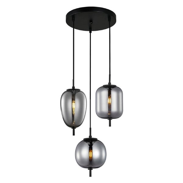 Pino Interior Smokey Black Mirror Finish multiple Pendant Light