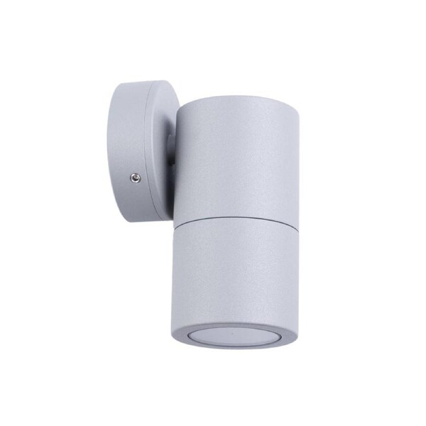 MR16 Exterior Wall Pillar Single Fixed Spot Light (Matte Grey) IP65