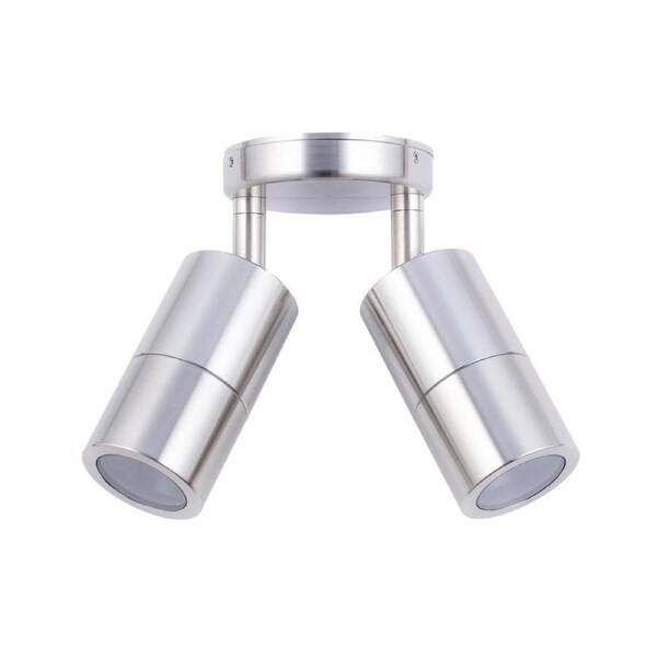 MR16 Exterior Wall Pillar 2-Light Adjustable Spot Light (316 Stainless Steel) IP65