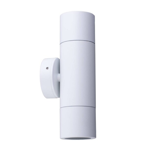 MR16 Exterior Wall Pillar Up/Down Spot Light (White Aluminium) IP65