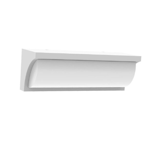 Repisatri Exterior LED Tri-CCT Curved Wedge Surface Mounted Wall Light IP65 White