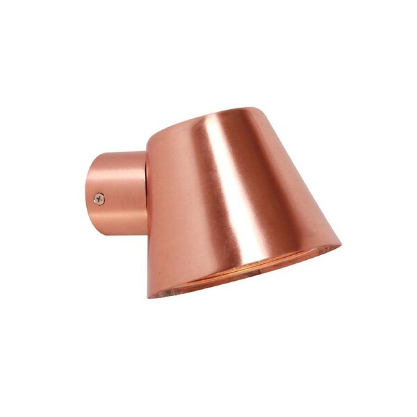 Skopa Exterior Glass Diffuser Flat Top Cone Surface Mounted Wall Light IP44 Copper