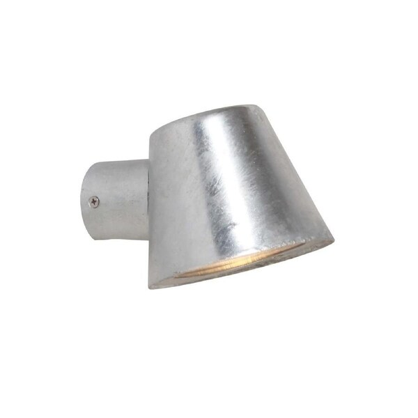 Skopa Exterior Glass Diffuser Flat Top Cone Surface Mounted Wall Light IP44 Galvanized Steel