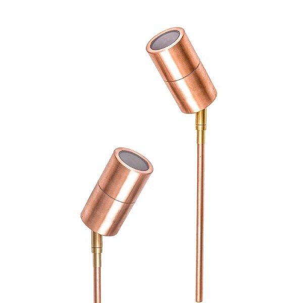 Single Adjustable Head Garden Spike Light IP65 Copper