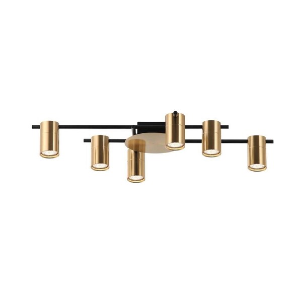 Tache Interior Spot Ceiling Light (with Adjustable Antique Brass 6 Heads) IP20