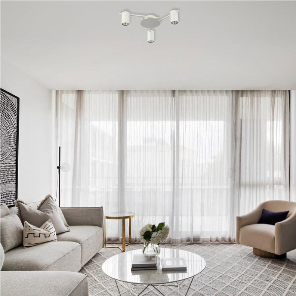 Tache Interior Spot Ceiling Light (with Adjustable White 3 Heads) IP20