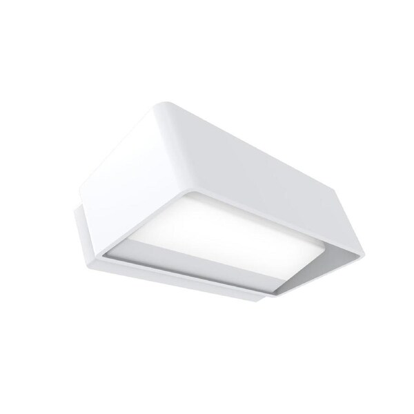 Topa LED Exterior Surface Mounted Rectangular Up/Down Wall Light IP65 White