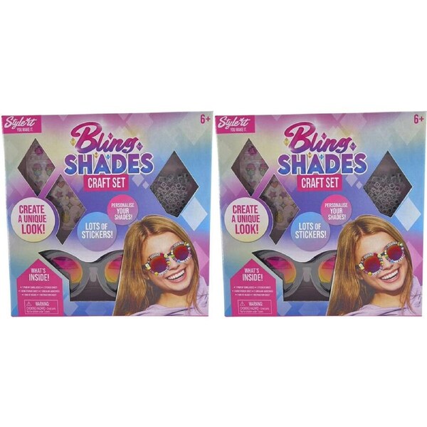 2PK Style It! Bling Shades Craft Set DIY Sunglasses Craft Kit Kids/Children 6y+