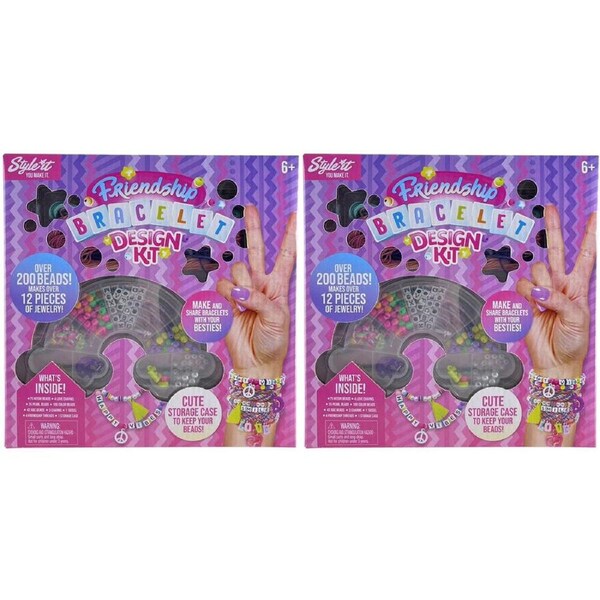 2PK Style It! Friendship Bracelet Design DIY Craft Kit Set Kids/Children 6y+