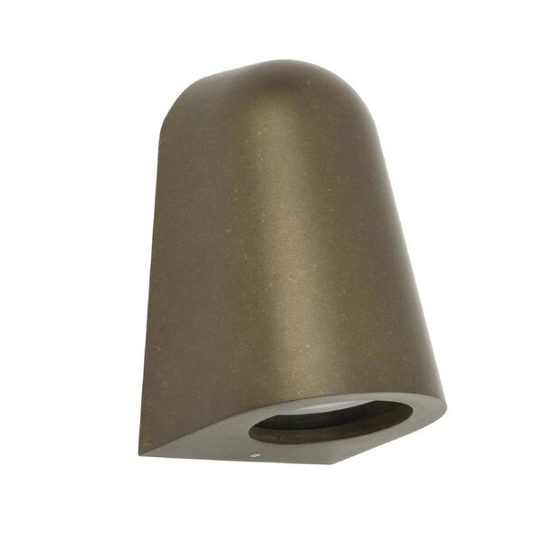Torque Exterior Aged Brass Surface Mounted Cone Wall Light IP65