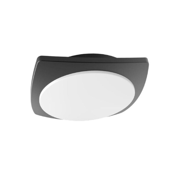 Ulan Exterior LED Square Wall Ceiling Light IP65 Dark Grey