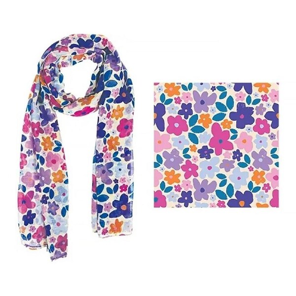 Frankie & Me Scarf Vibrant Floral, EJF E11042