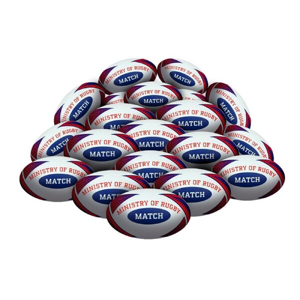 STRADIA "MATCH" Size 5 Rugby League Ball – "Multiplex Tech Professional Series Rugby Ball" – Pack of 20 with FREE Mesh Storage Bag