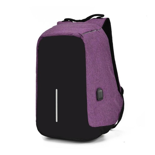 Catzon Laptop Backpack with USB Charging Port Waterproof Business Bag-Purple