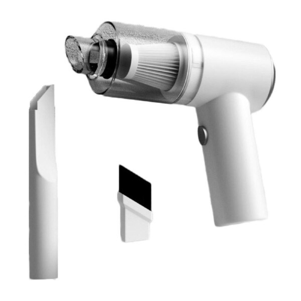 Catzon Mini Vacuum Cleaner 3 in 1 for Car Home with Light Low Noise-White