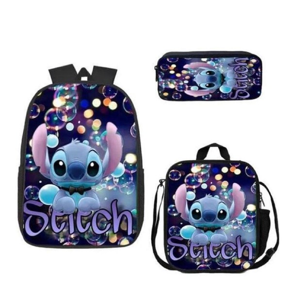 Catzon Cartoon Backpack Set with Shoulder Bag & Pencil Bag Adjustable-Q