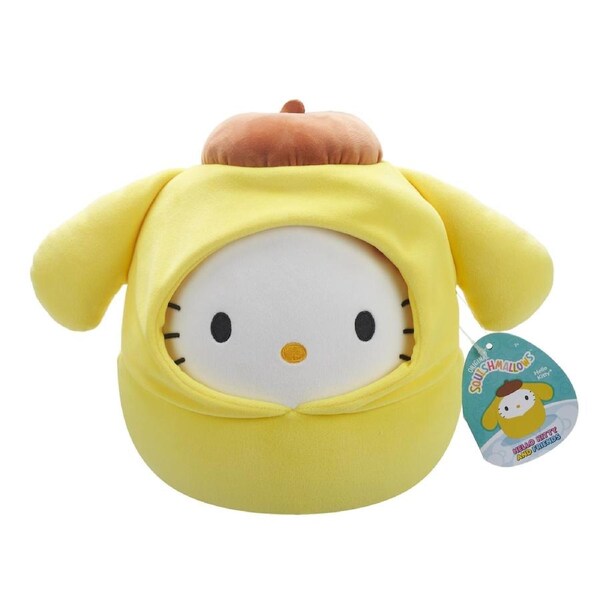 Squishmallows Hello Kitty and Friends Hello Kitty in Pompompurin Hoodie 8 inch Plush