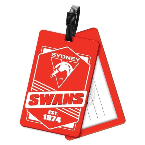 Sydney Swans AFL Aussie Rules Kids Rubber Luggage Bag Tag