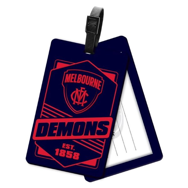 Melbourne Demons AFL Aussie Rules Kids Rubber Luggage Bag Tag