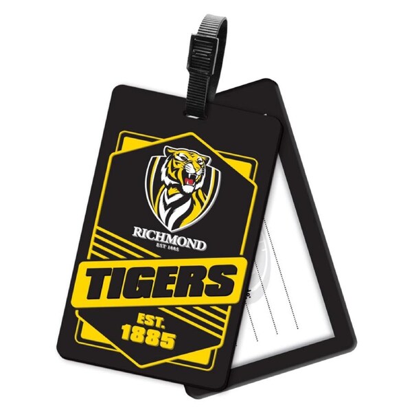 Richmond Tigers AFL Aussie Rules Kids Rubber Luggage Bag Tag