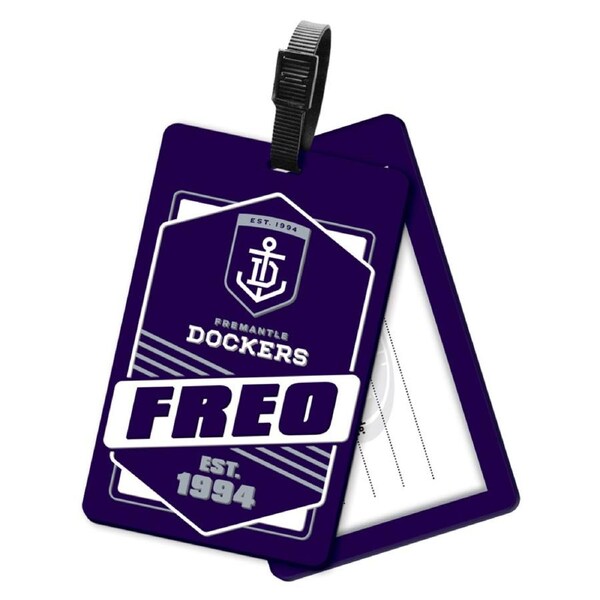 Fremantle Dockers AFL Aussie Rules Kids Rubber Luggage Bag Tag