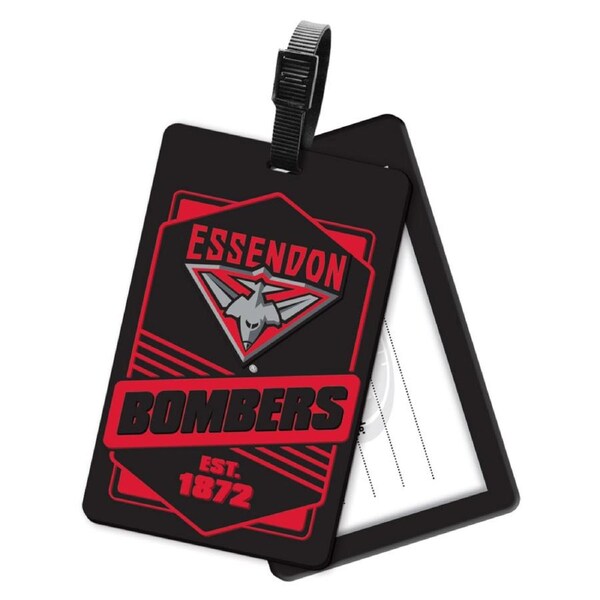 Essendon Bombers AFL Aussie Rules Kids Rubber Luggage Bag Tag