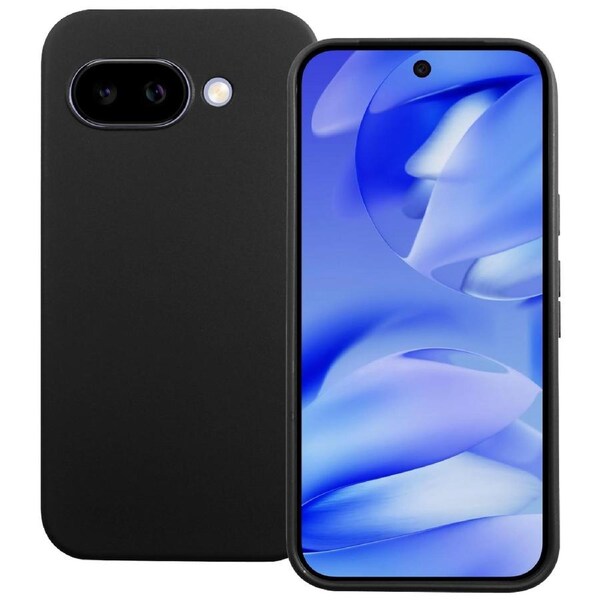 Google Pixel 9a (6.3") Ultra Slim Black Premium TPU Gel Back Case by MEZON – Shock Absorption (Pixel 9a, Gel Black)