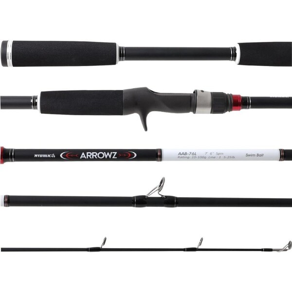 Atomic Arrowz Carbon Fishing Rod Swin Bait Casting 7ft 6 inch 1 Piece 15 - 25lb