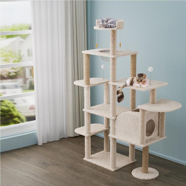 Pawz Cat Tree Tower for Large Cats Condos Scratching Post House Bed Toys 172cm