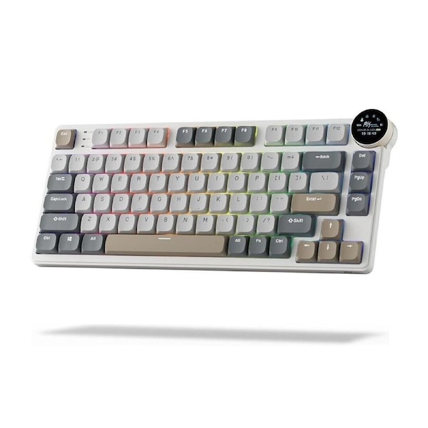 RK Royal RK N80 (27293) Tri-Mode RGB Hot Swap Mechanical Keyboard (Brown Switch)