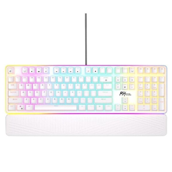 Royal Kludge RK918 RGB Wired Mechanical Keyboard White Full Size - Brown Switch