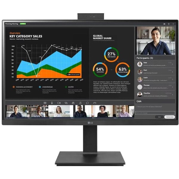 LG 27'' 27BQ75QC-B QHD 75Hz IPS LED Monitor