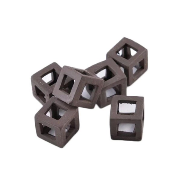 6 Pcs Aquarium Ornament Cave Ceramic Fishes Shrimp Spawning Breeding Small Cube Shelter
