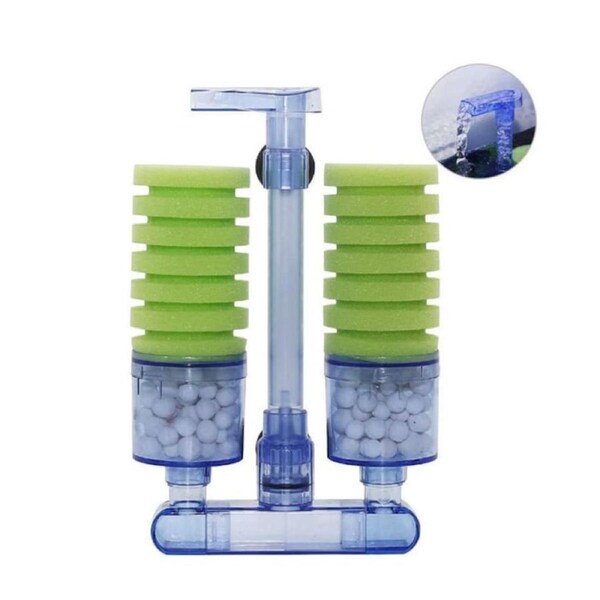 Aquarium Biochemical Sponge Filter Ultra Quiet Air Pump Fish Tank Foam Filter-XY2882