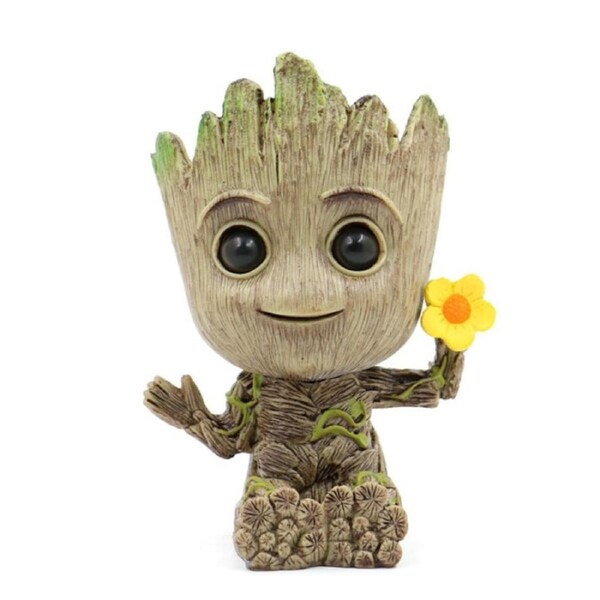 Groot Air Bubbler Decorations For Fish Tank-Flowerpot