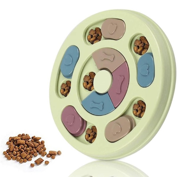 Dog Puzzle Feeder Toys for IQ Training Mental Enrichment Yellow