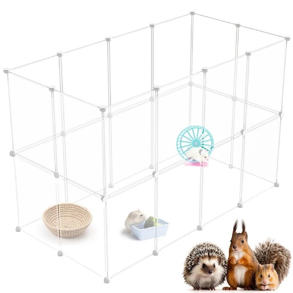 Advwin DIY Small Animal Playpen 24 Panels Pet Fence Yard Play Pen