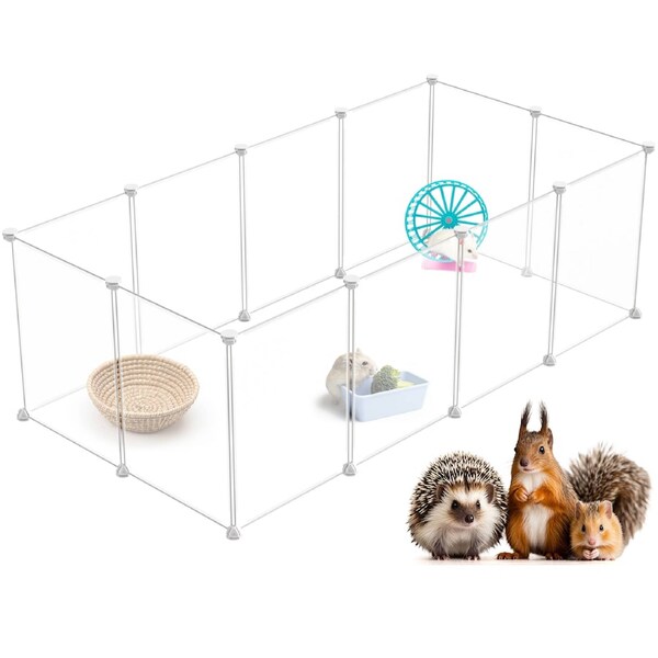 Advwin DIY Small Animal Playpen 12 Panels Pet Fence Yard Play Pen