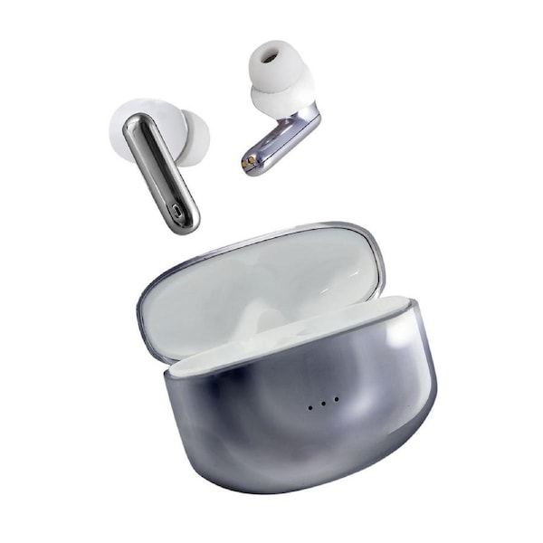 Laser Wireless Earbuds with Noise Cancelling and Charging Case Silver