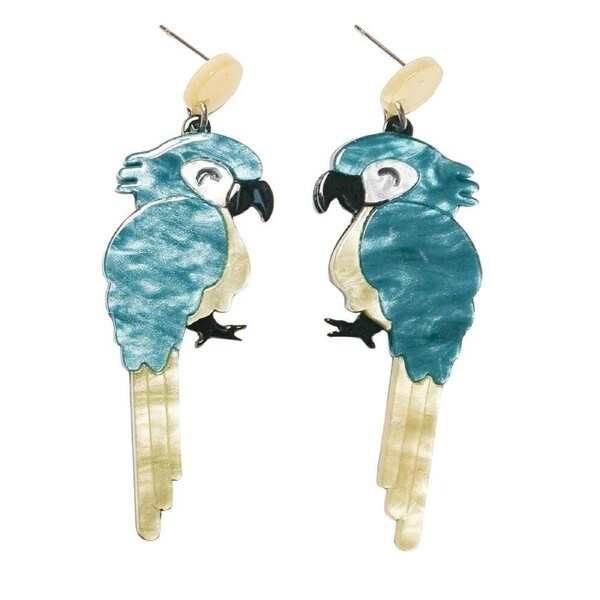 Urban Pop Parrot Dangle Earrings Women's Girls Casual Fashion Jewellery Blue