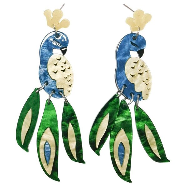 Urban Pop Peacock Dangle Earrings Womens Girls Casual Fashion Jewellery Blue