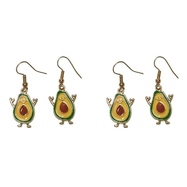 2PK Urban Avocado Dangle Earrings Women's Fashion Casual Party Jewellery Green