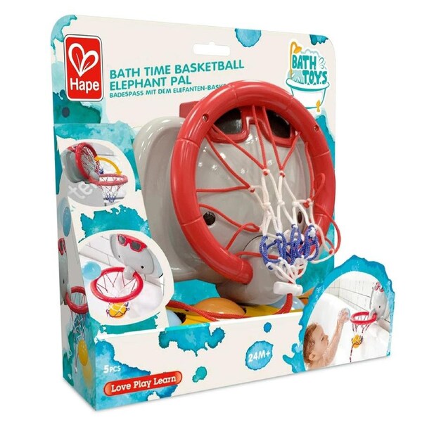 Hape Bath Time Basketball Elephant Pal Bath Toy