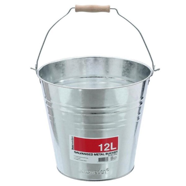 Galvanised Metal Ice Bucket With Handle 12L